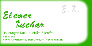 elemer kuchar business card